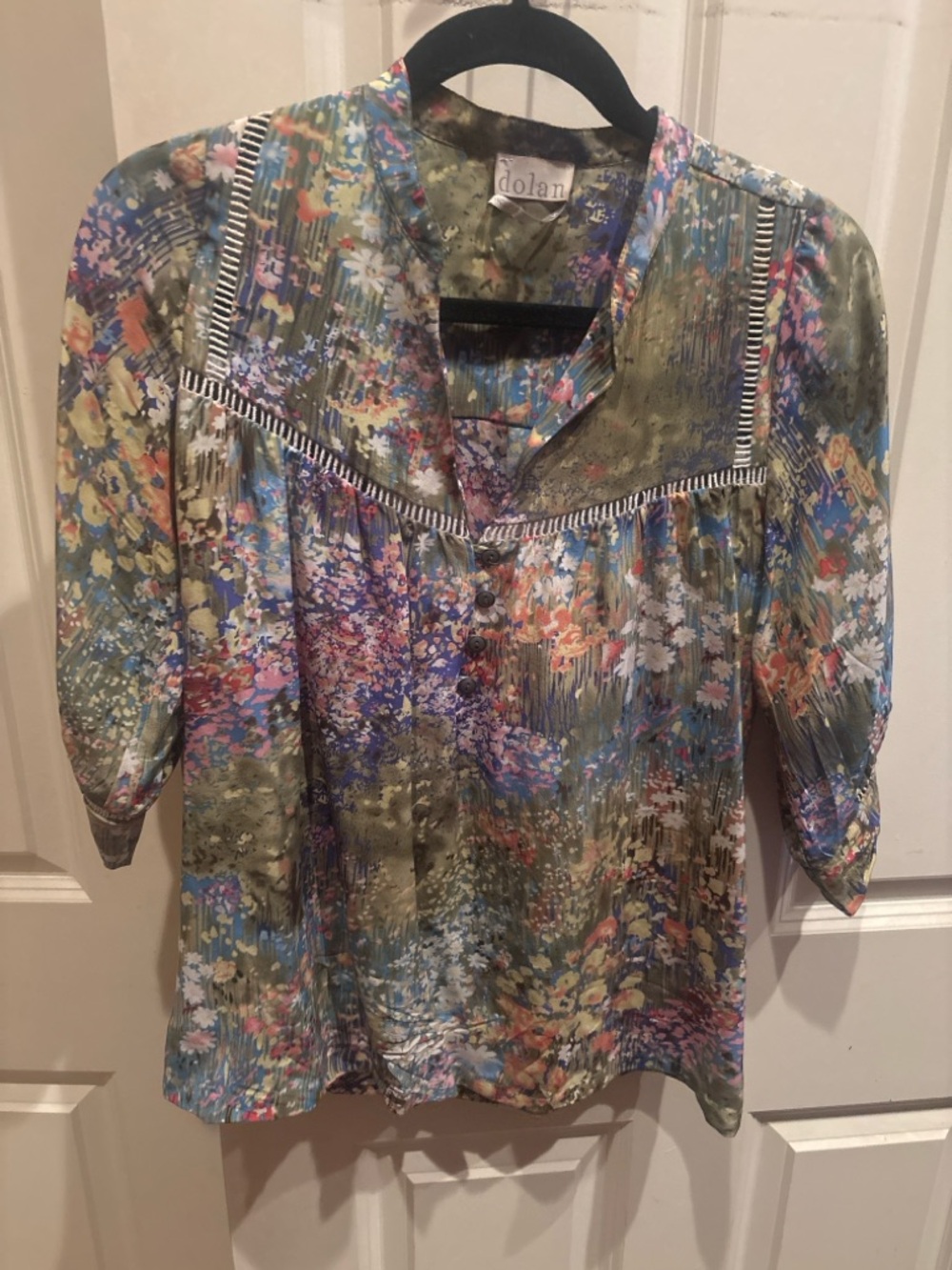 Dolan Floral Blouse Size Small – Boho Sheer Button Front Top Anthropologie Style